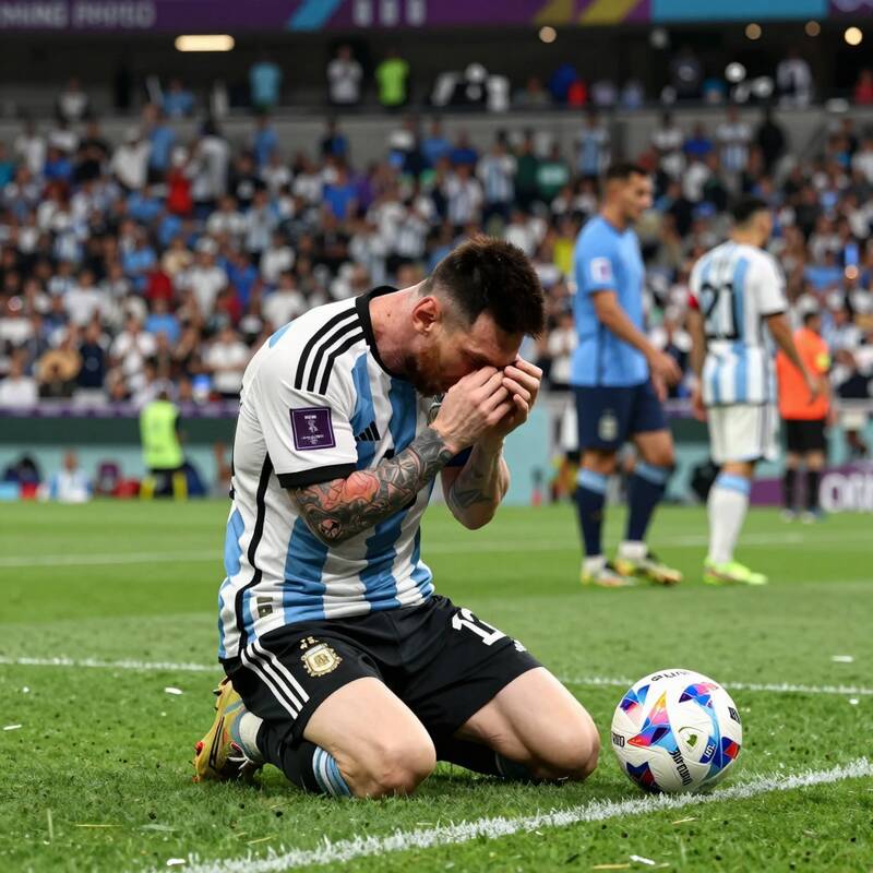 Messi khóc giữa hỗn loạn: Argentina thua trận, thua cả hình ảnh - 2155